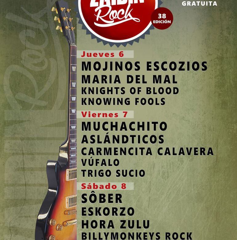 Cartel del Zaidín Rock en Granada