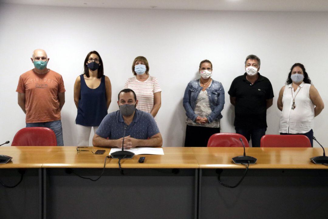 Els set regidors de l'actual equip de govern d'ERC i Avancem de Calonge i Sant Antoni