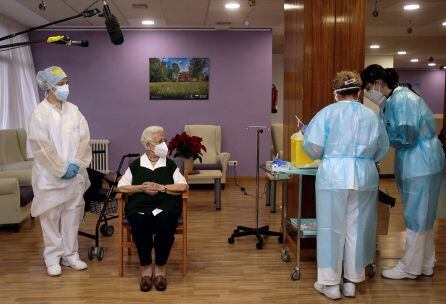 Vacunación en la residencia 'Los Olmos' de Guadalajara