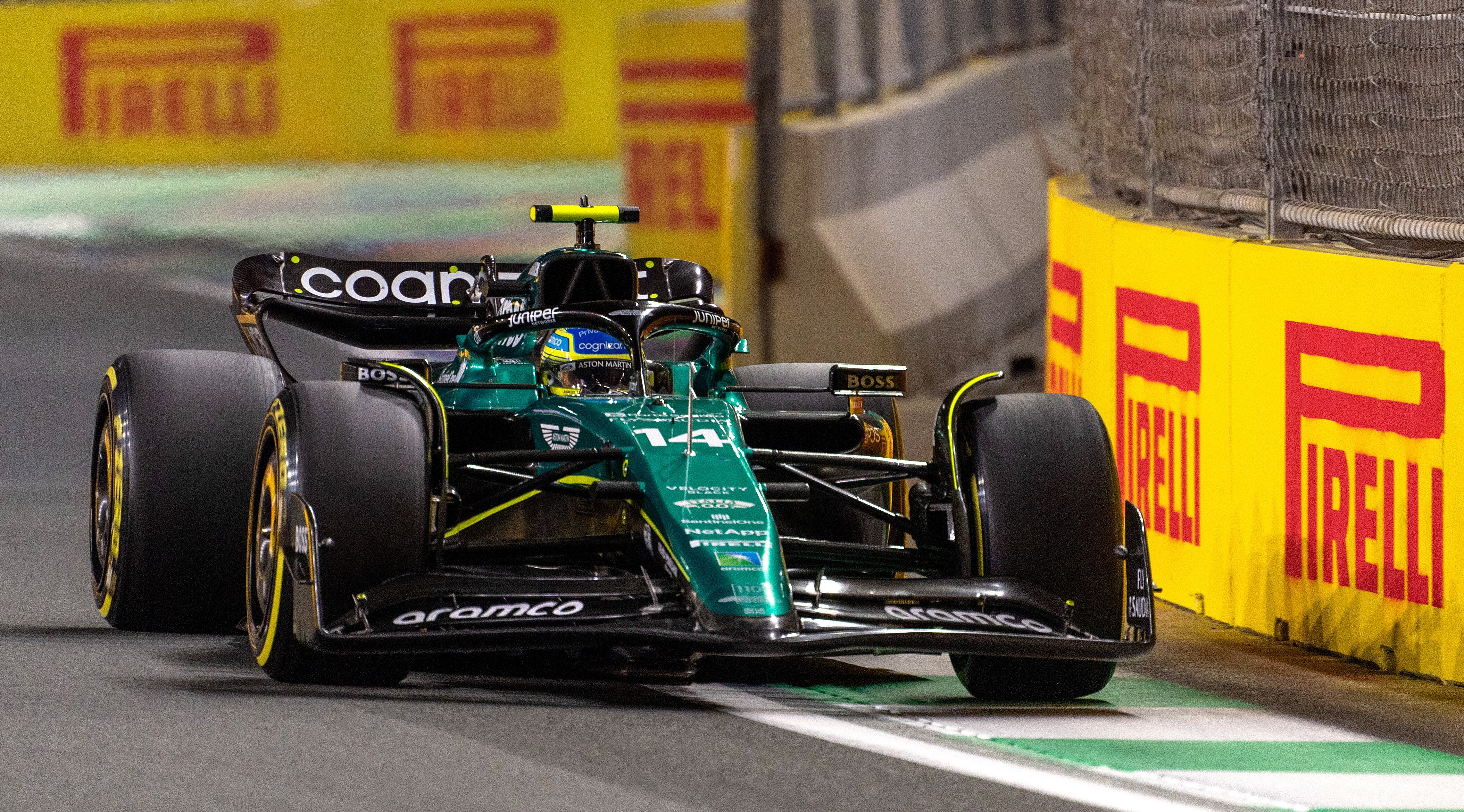 Fernando Alonso durante el Gran Premio de Arabia Saudí