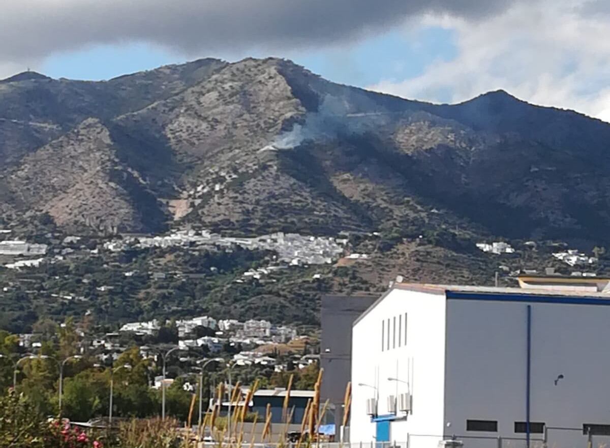 Imagen del INFOCA del incendio declarado este 22 de abril en Mijas