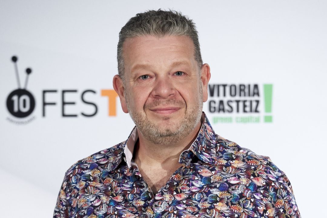 Alberto Chicote posa durante la gala del Festival de televisión celebrado en Vitoria