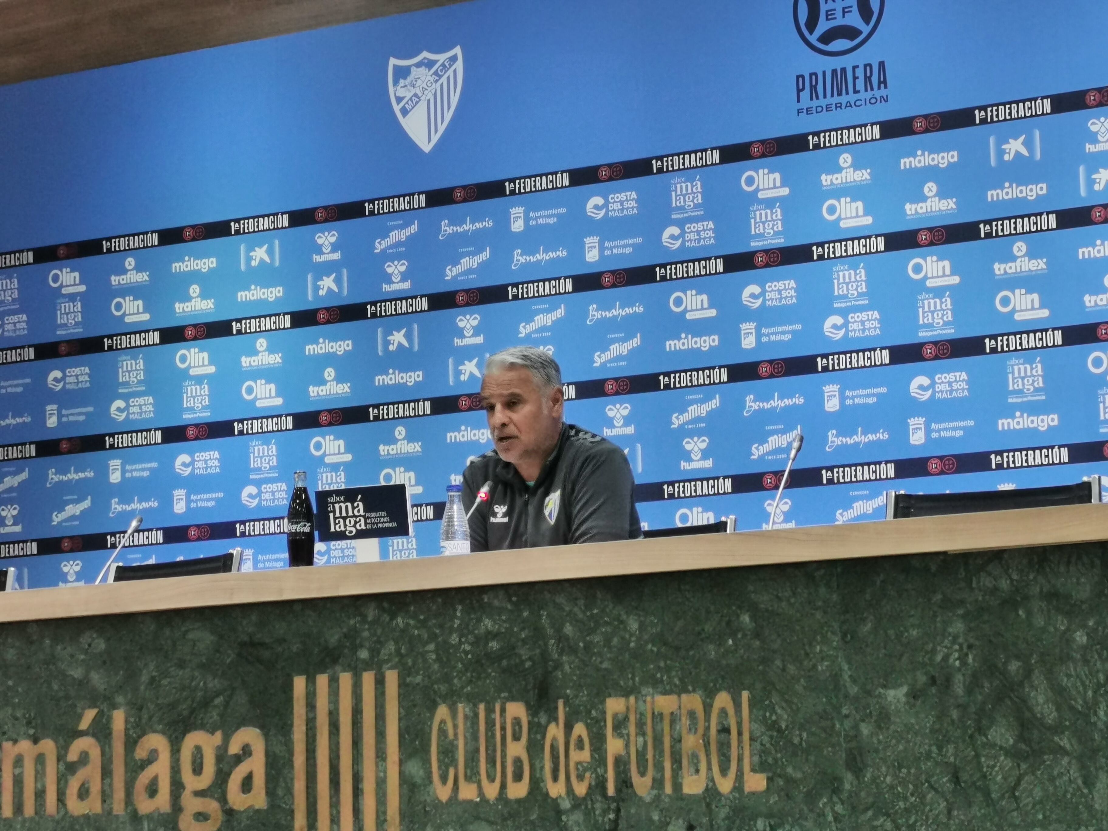 Sergio Pellicer, en la sala de prensa del Martín Carpena