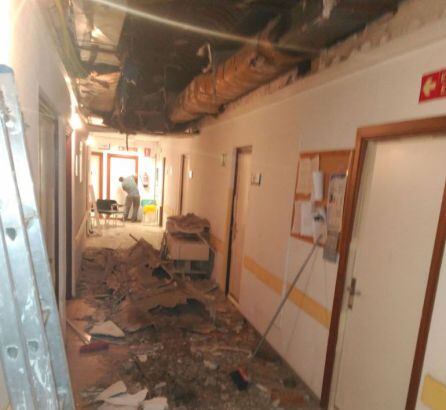 En octubre de 2016 se vino abajo parte del techo del Hospital Doce de Octubre de Madrid