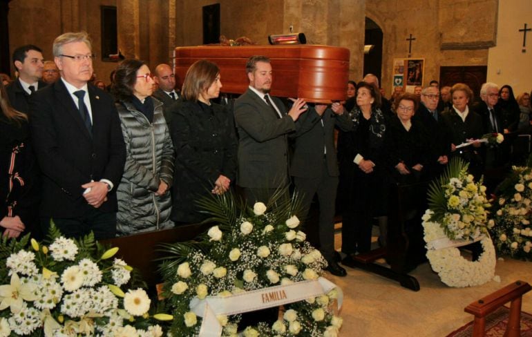 Funeral de Pablo García Baena, esta mañana.