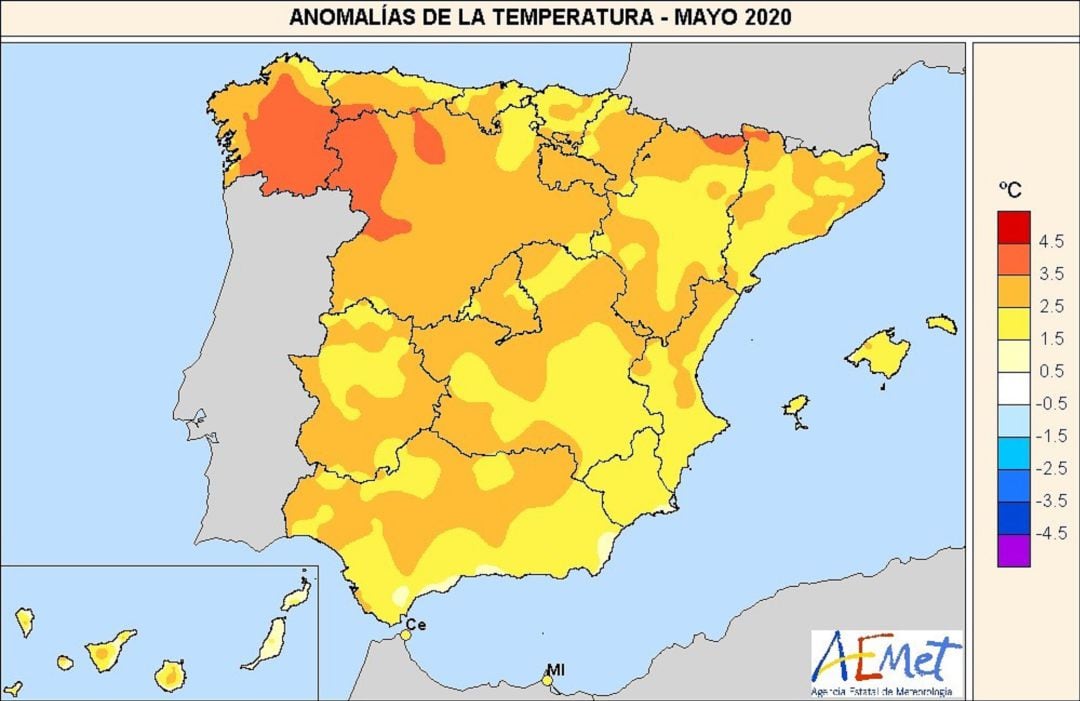 Ponferrada tuvo la temperatura mínima más elevada de un mes de mayo desde 1965