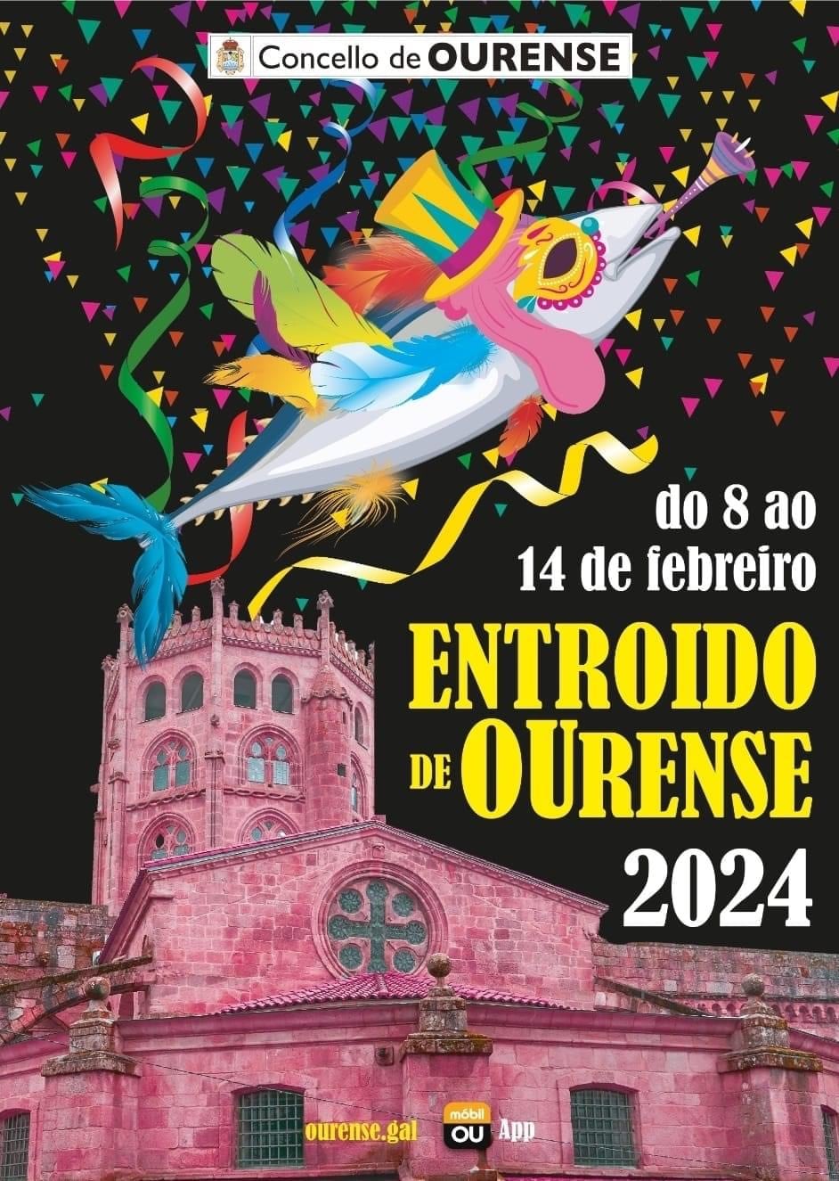 Cartel del Entroido 2024 del Concello de Ourense