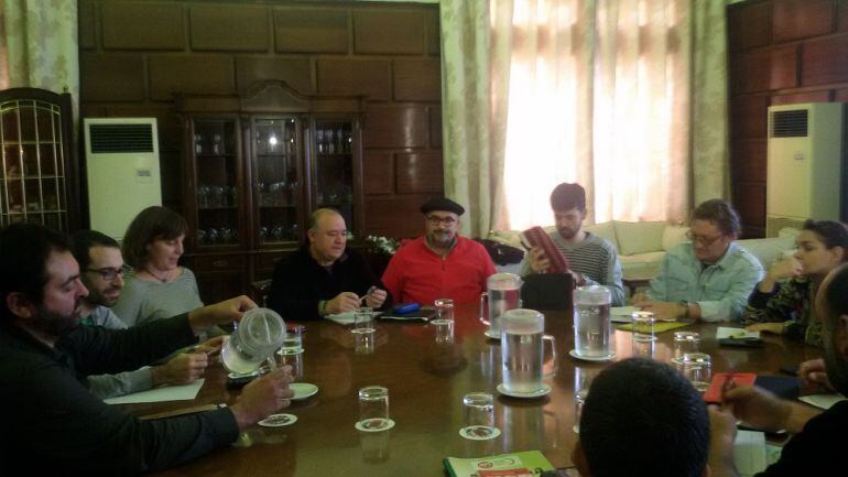 Reunión de la concejala de Movilidad, Teresa Artigas, con el comité de empresa