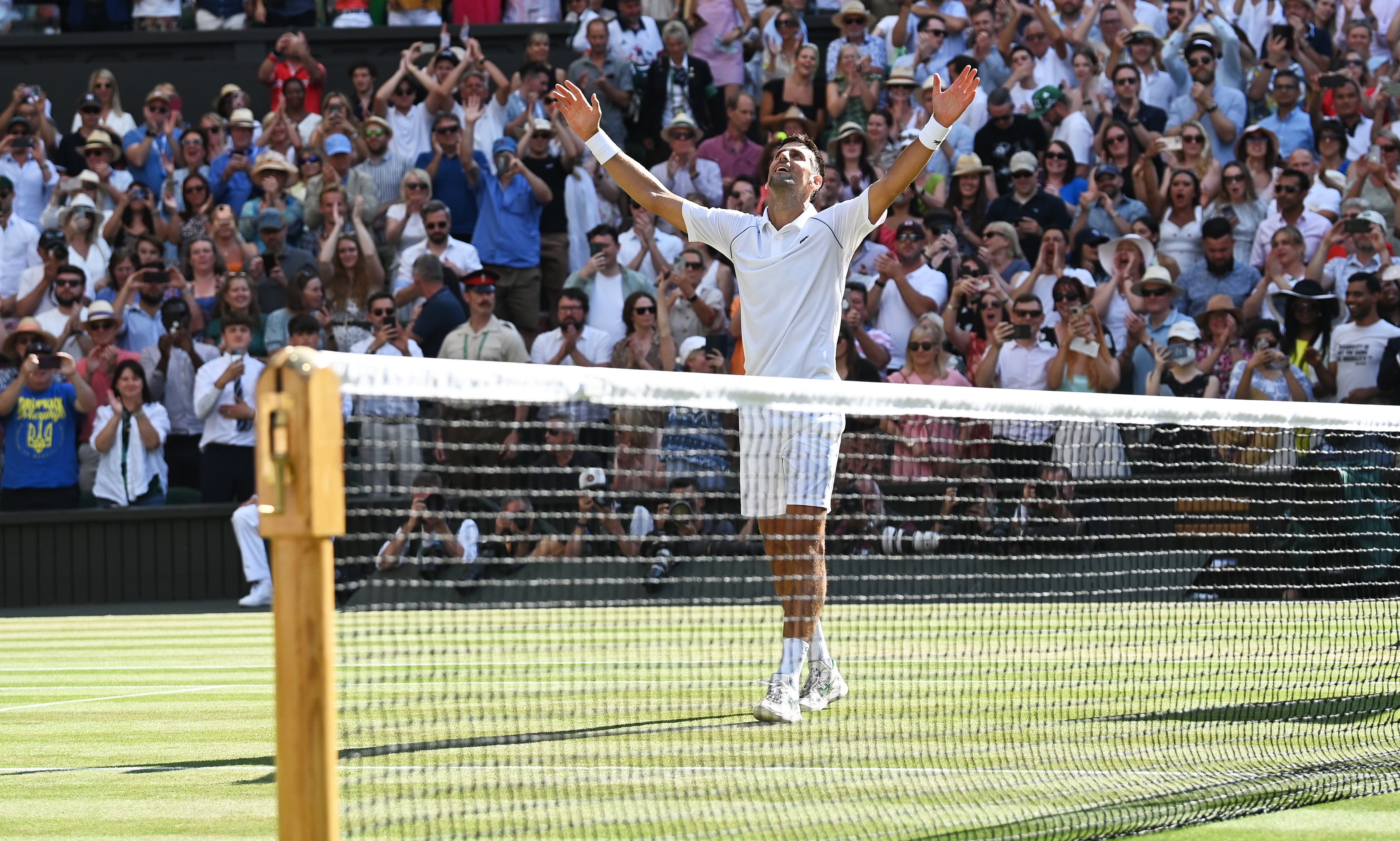 Novak Djokovic celebra su séptimo Wimbledon (Tenis, Reino Unido) EFE/EPA/NEIL