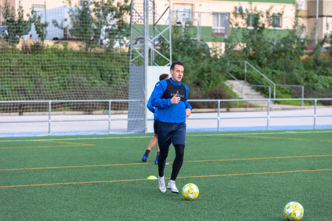 Juanca durante un entrenamiento la pasada temporada
