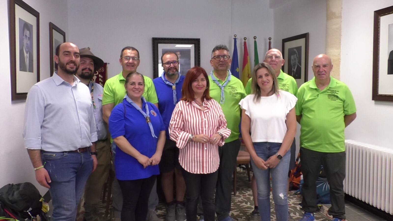 La Asociación Insomnio Familiar Fatal de Jaén para en Úbeda antes de seguir su camino a Santiago de Compostela