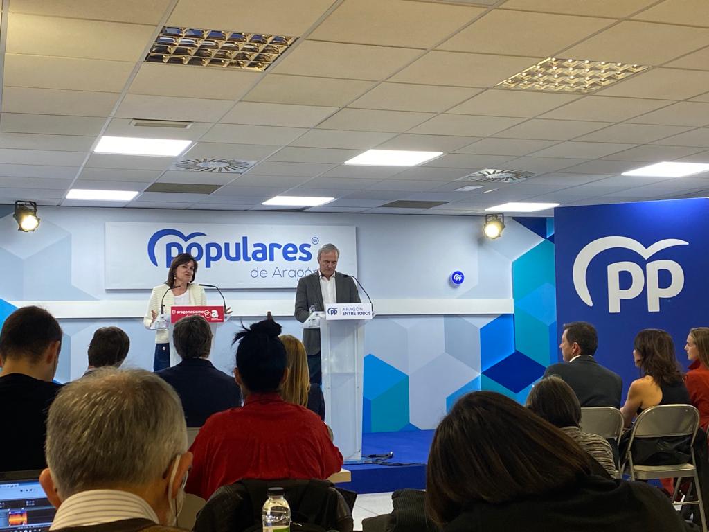 El PP y Aragoneses-Plataforma Aragonesista presentan la rúbrica para presentarse de forma conjunta a las elecciones autonómicas y municipales