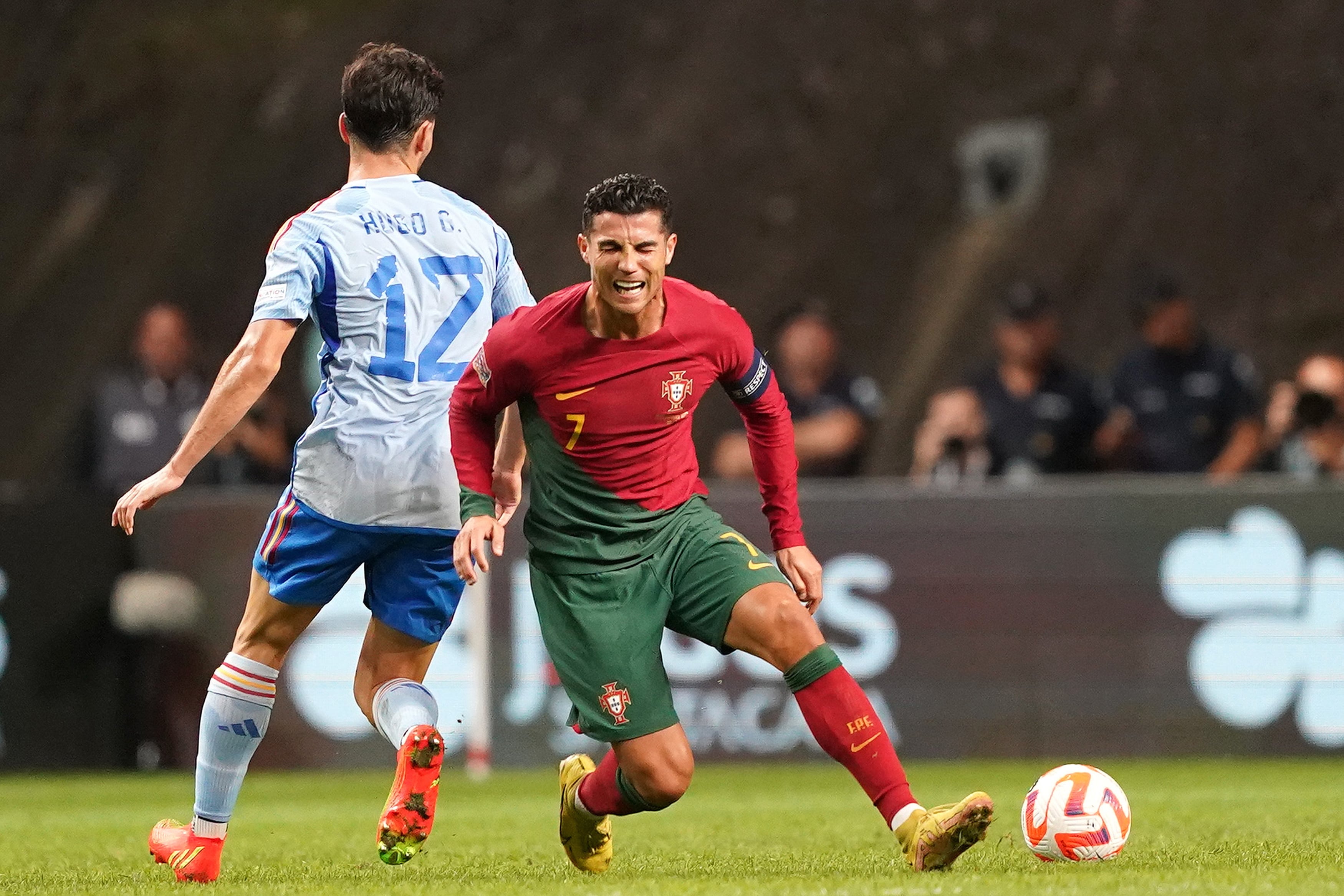 Cristiano Ronaldo, durante el partido. 