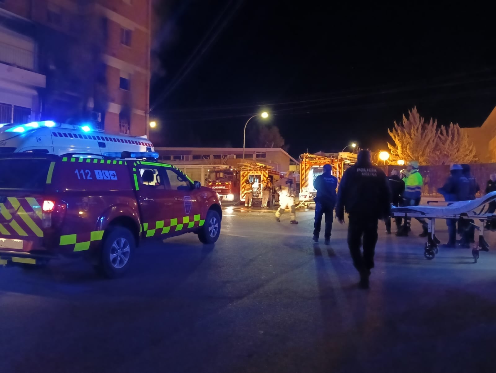 Incendio en un edificio de Molina de Segura