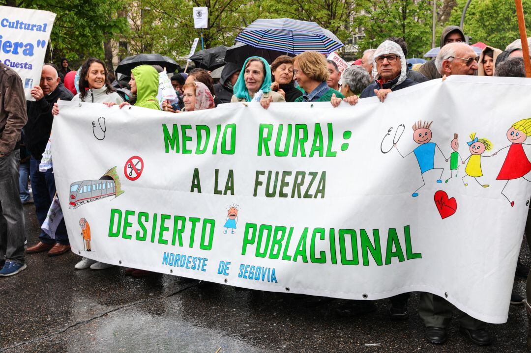 Manifestación en Madrid, &#039;La Revuelta de la España Vaciada&#039;.