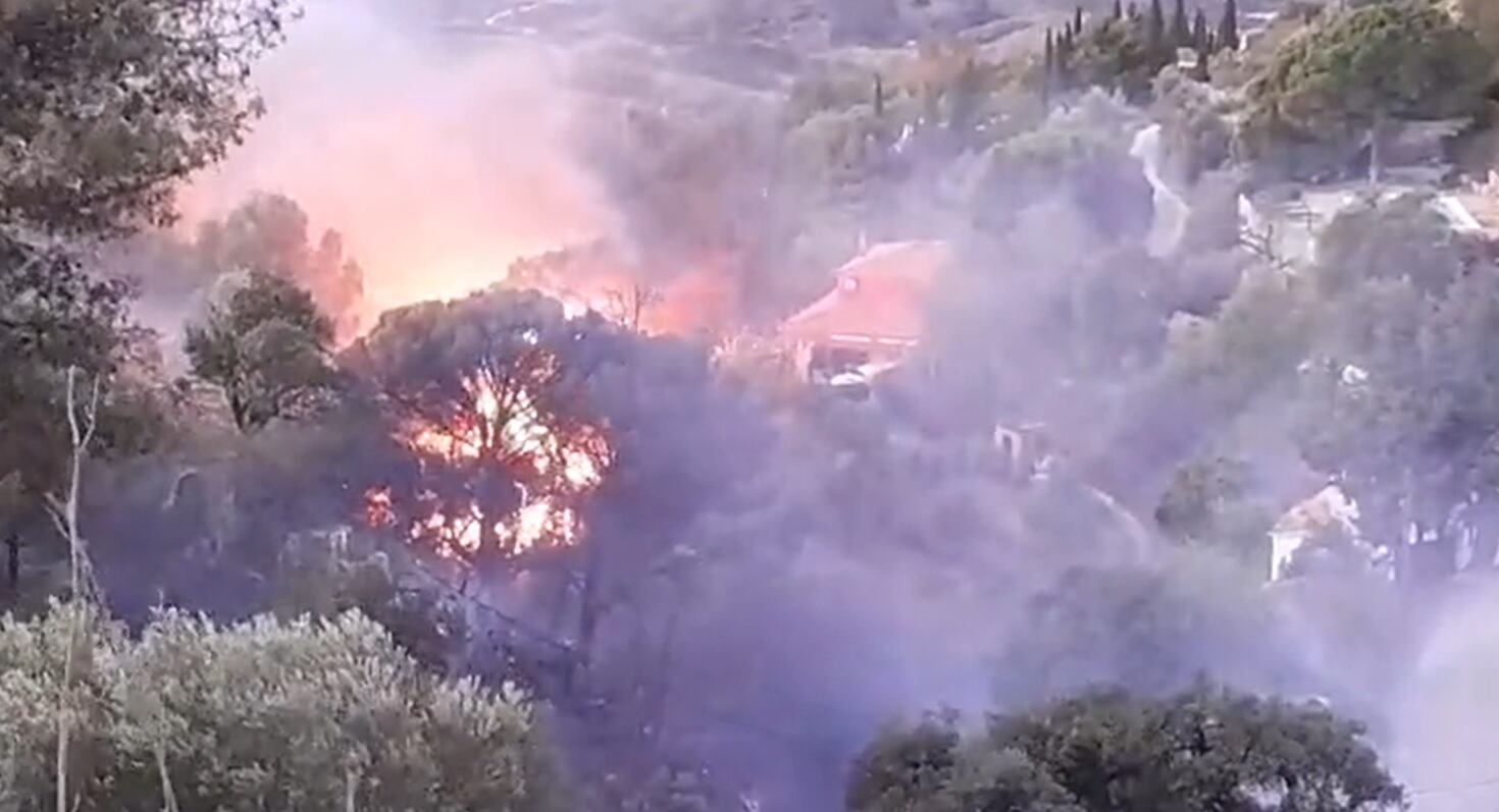 Incendio en la urbanización Valtocado de Mijas (Infoca)