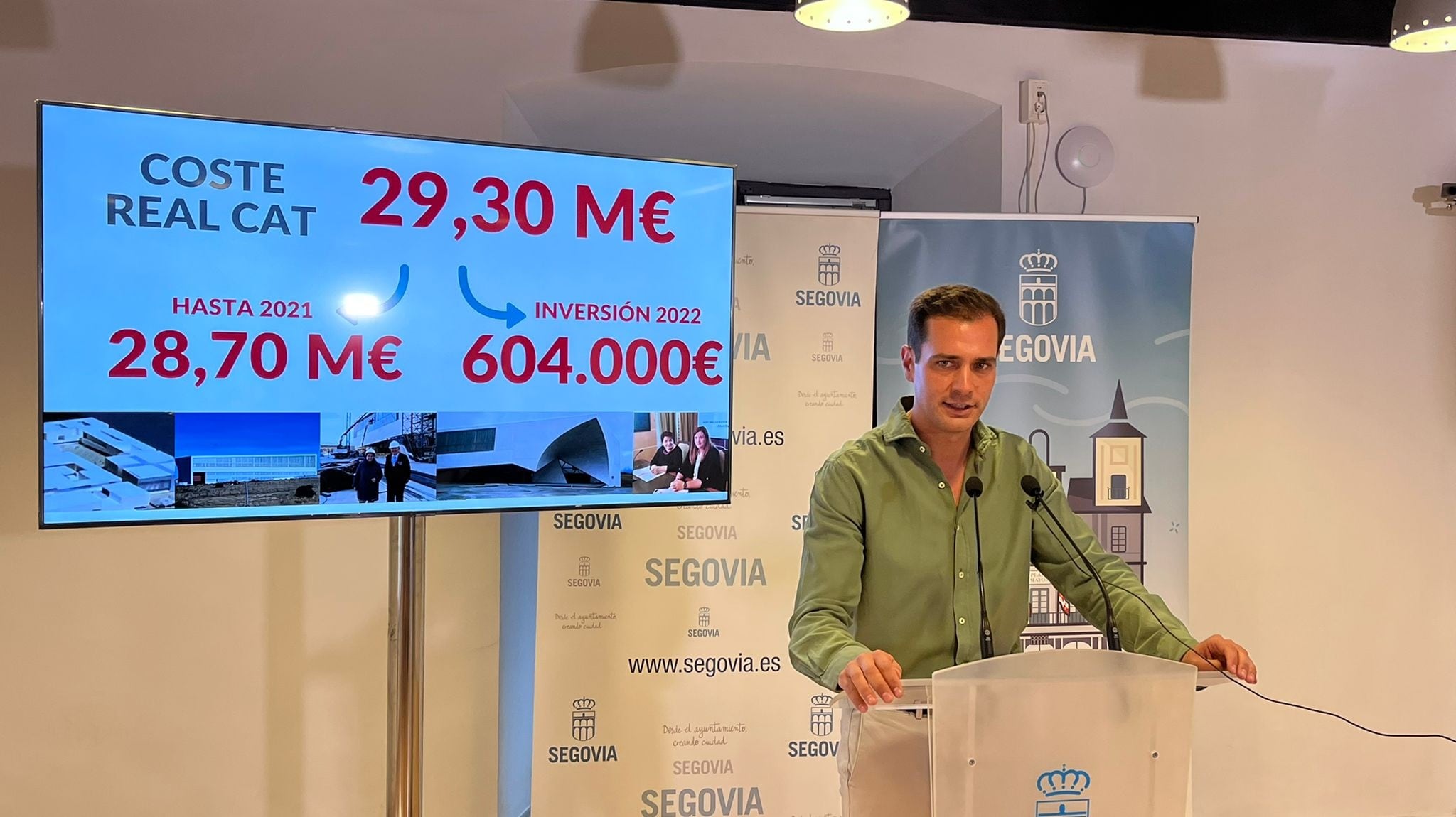 El portavoz del PP en el Ayuntamiento de Segovia, Pablo Pérez, acusa al equipo de gobierno, de haber engañado con las cifras y plazos del CIDE