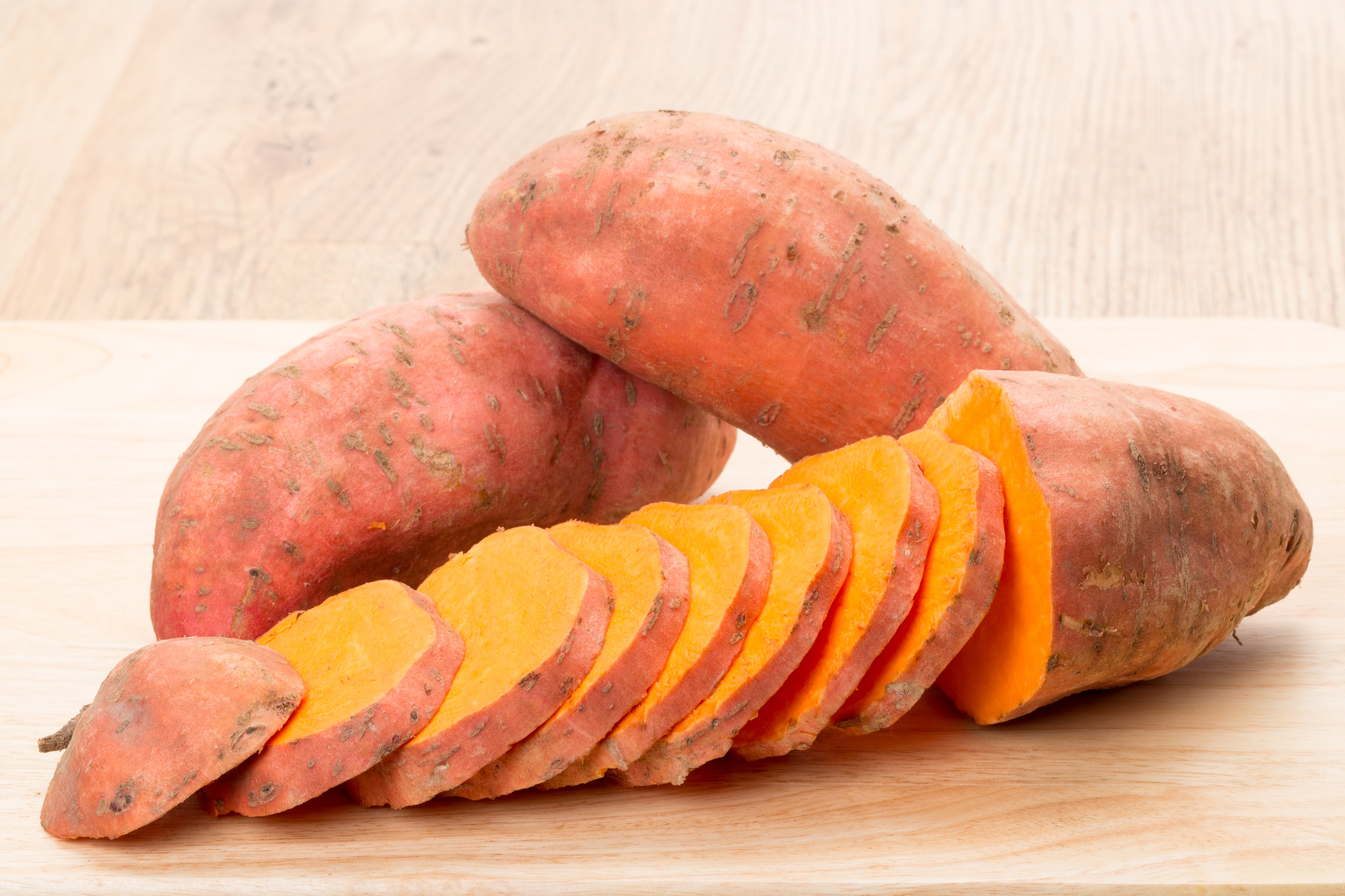 Sliced sweet potato - studio shot