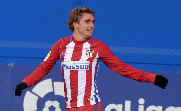 Griezmann, durante un partido con el Atlético