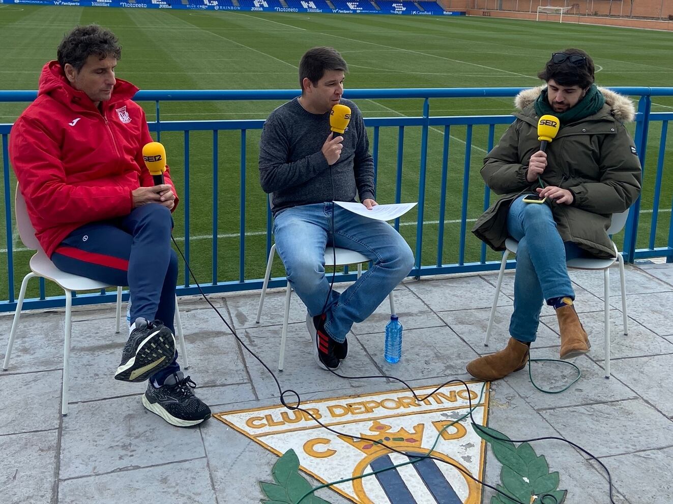 Imanol Idiakez con Óscar Egido y José Antonio Duro