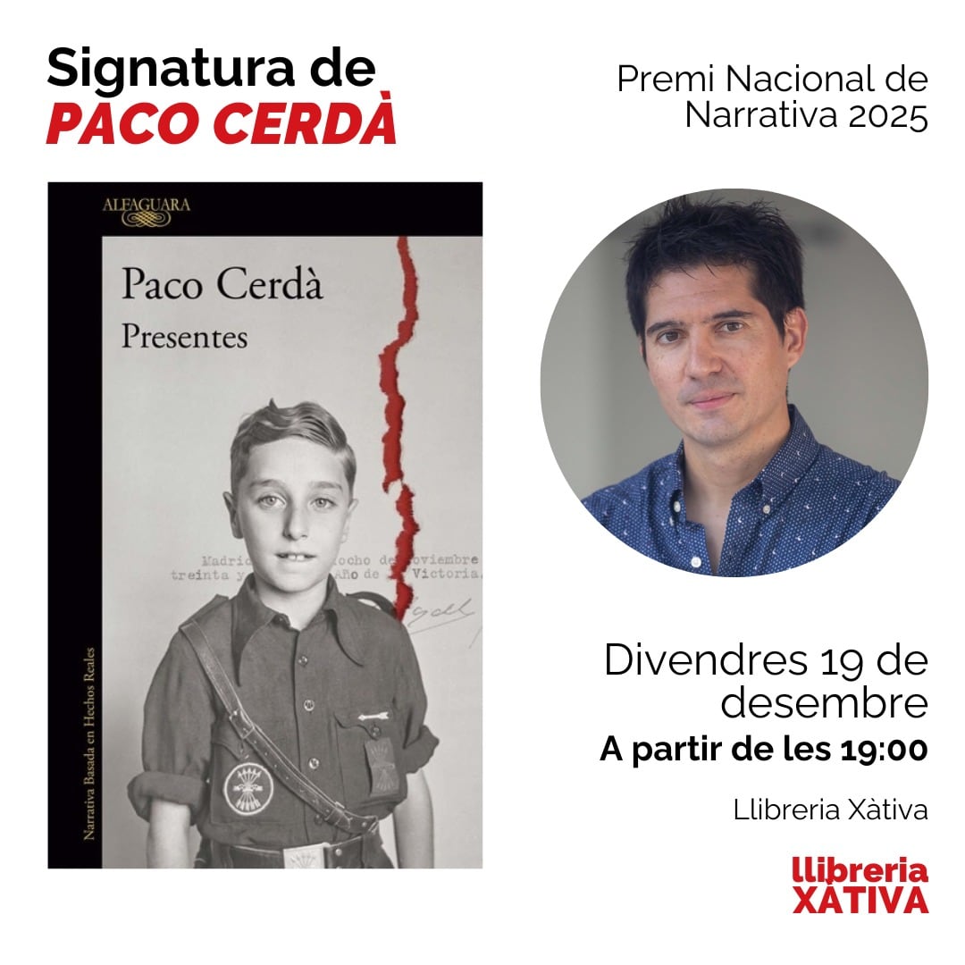 Paco Cerdà presenta su libro en Llibreria Xàtiva. Fuente: Llibreria Xàtiva