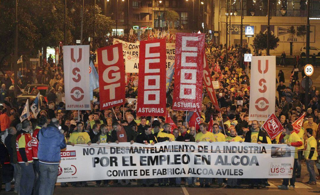 Una de las grandes manifestaciones vividas en Avilés