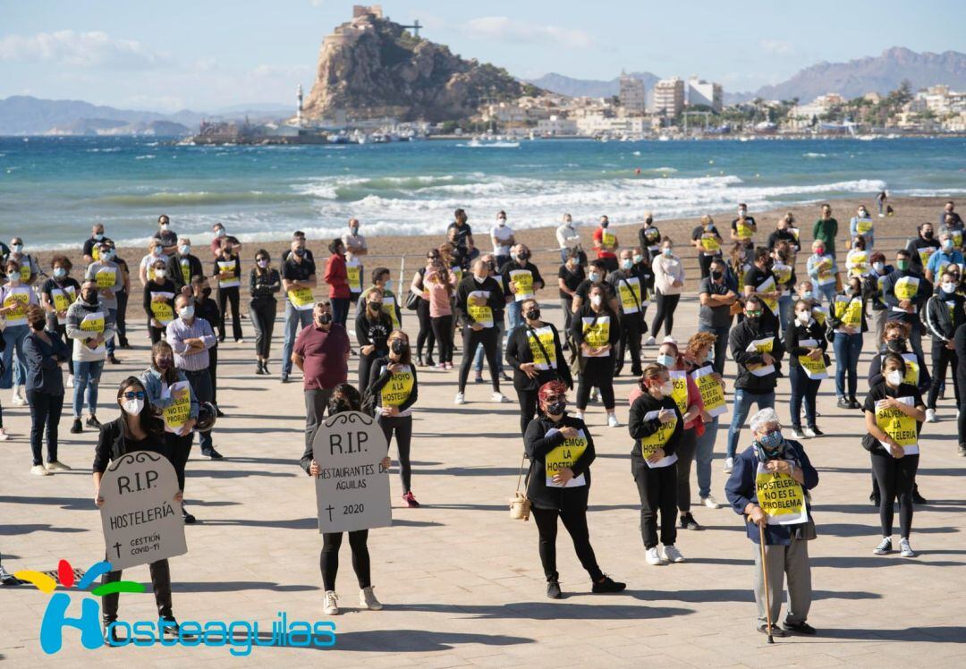 Concentración de hosteleros aguileños