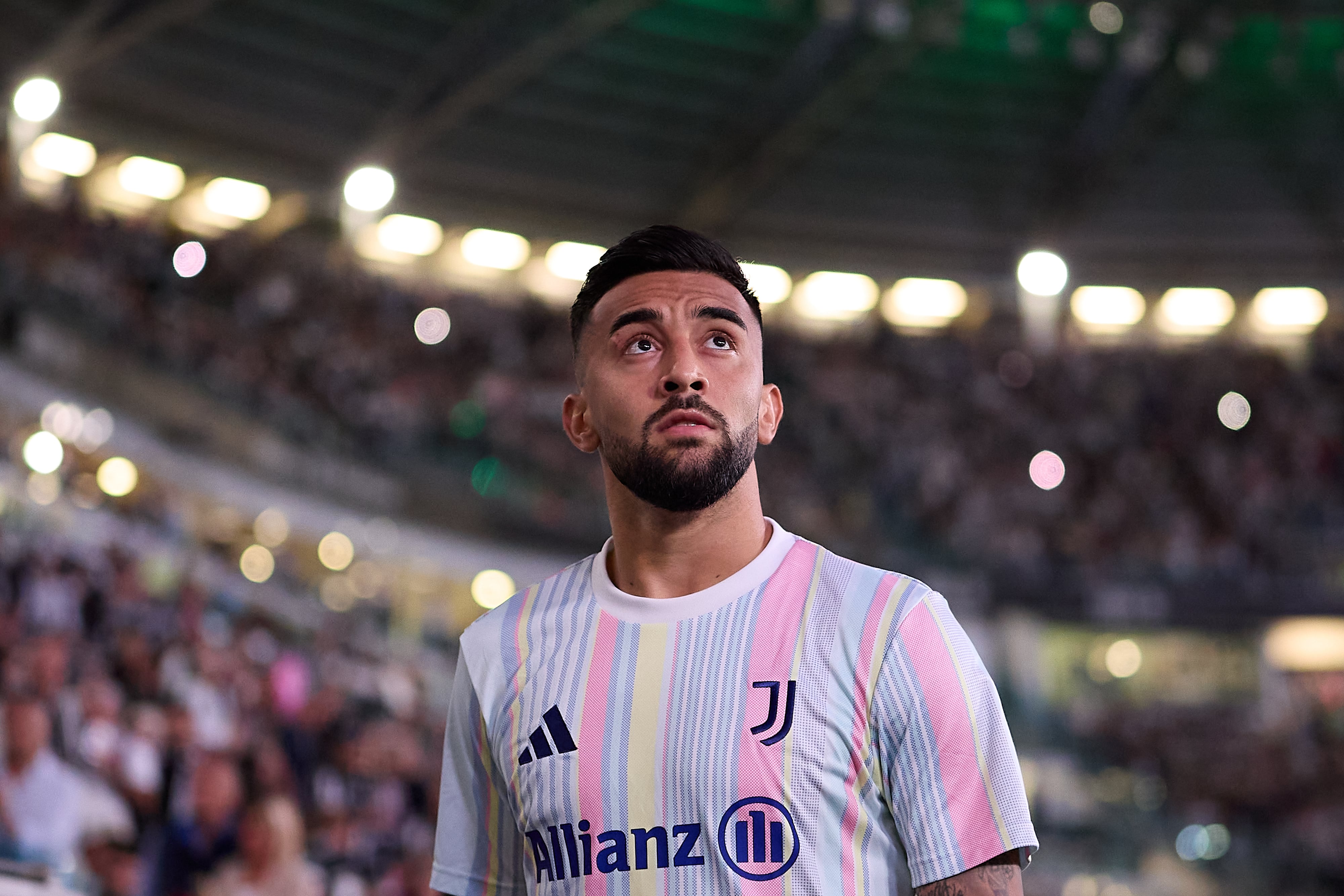 Nico González, durante un partido con la Juventus