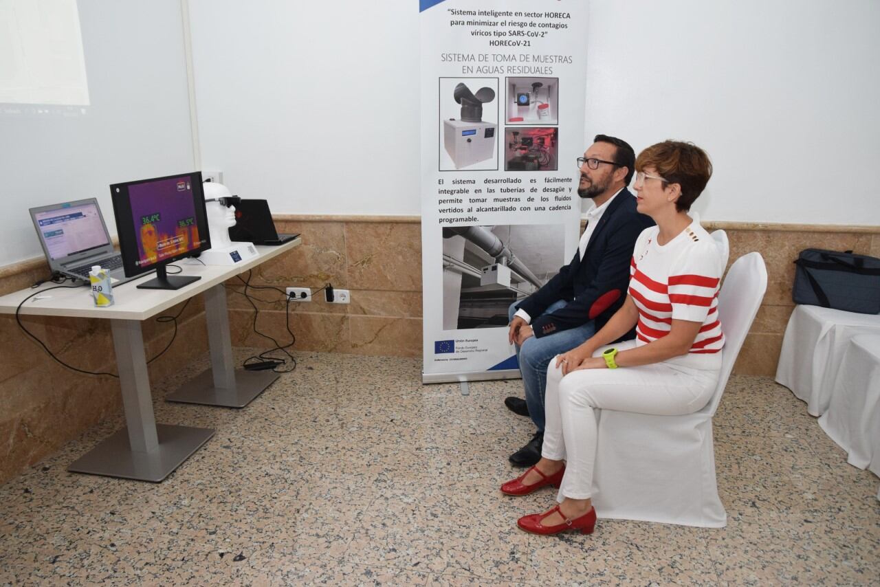 Presentación de sistemas anticovid en Sercotel Alfonso XIII de Cartagena