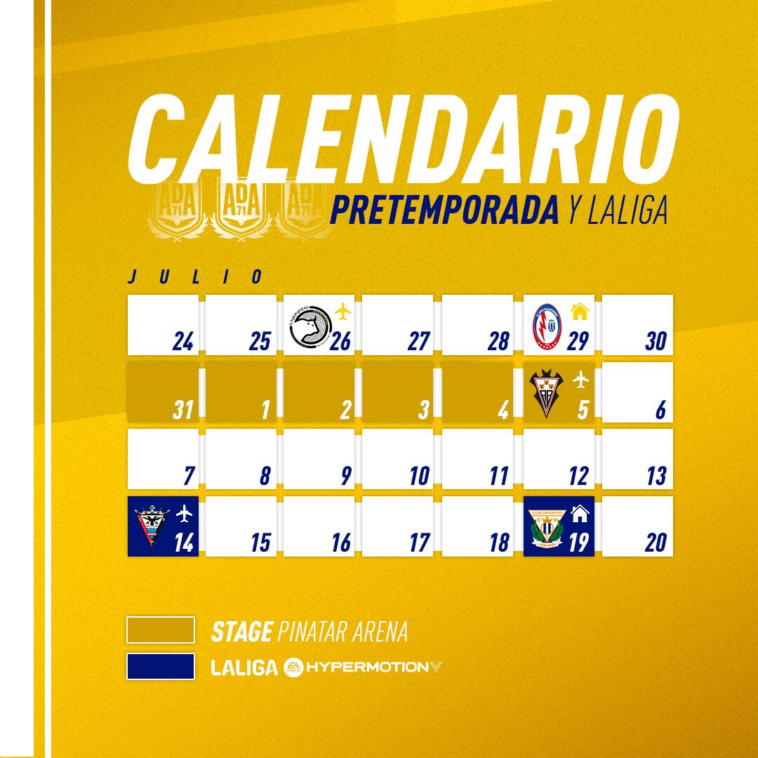 Cartel con el calendario de la AD Alcorcón