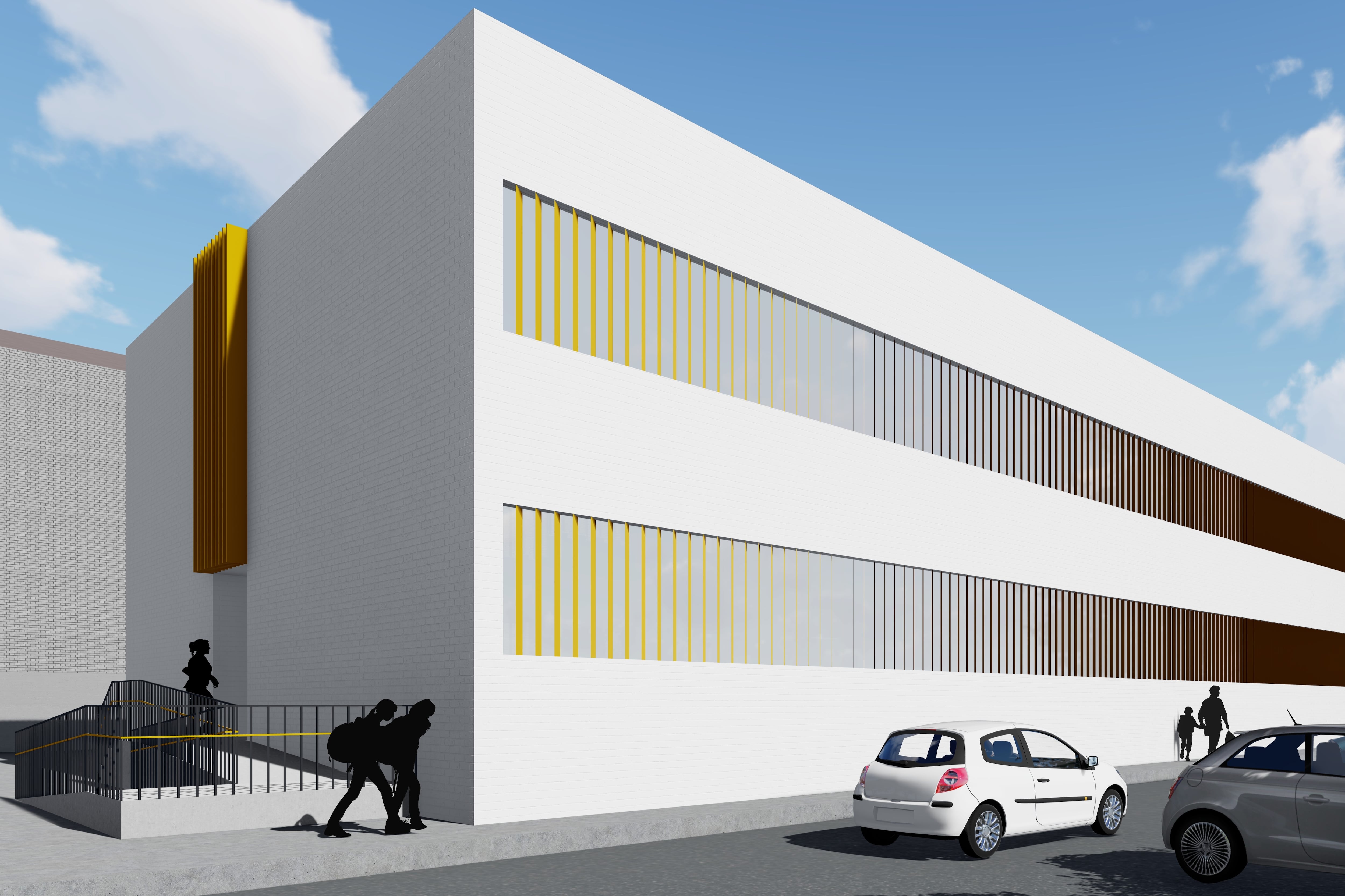 Infografía del nuevo edificio IES los Cerros