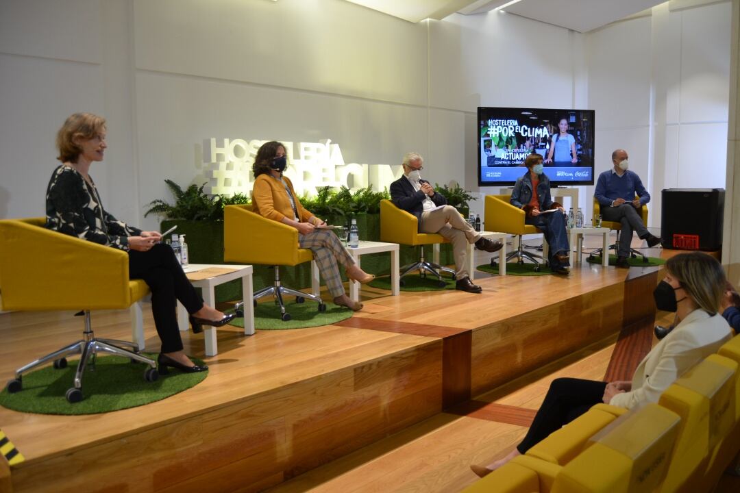 Imagen durante el acto de presentación de Hostelería #PorElClima en Galicia.