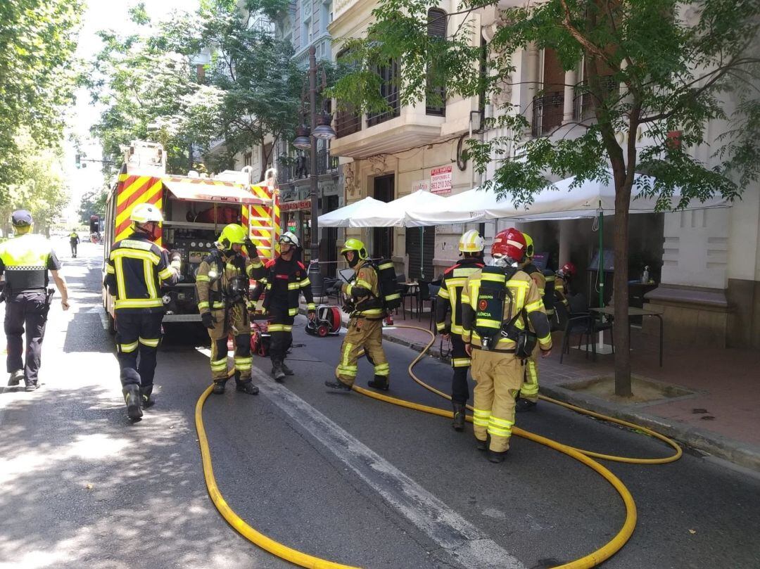 Incendio en restaurante Avenida Marqués del Turia