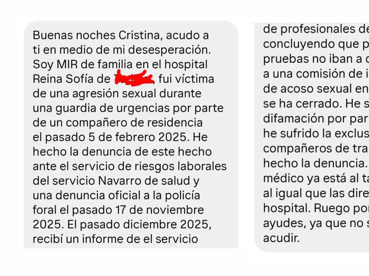 Una MIR hace pública una denuncia por agresión sexual en el Hospital Reina Sofía de Tudela