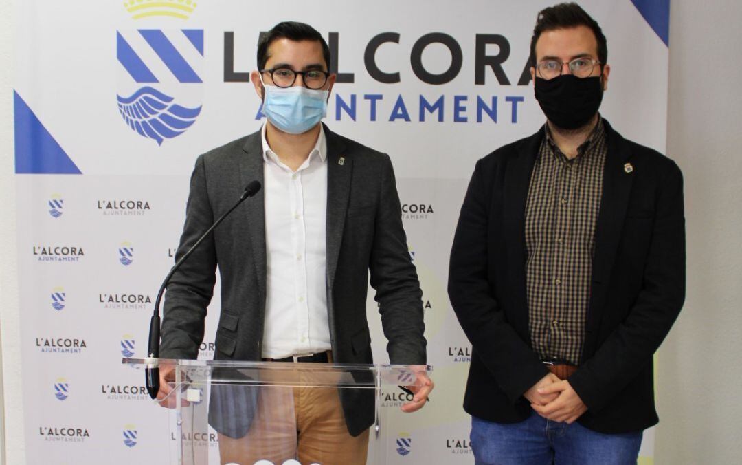 El alcalde de l&#039;Alcora, Samuel Falomir, y el concejal Robert Tena