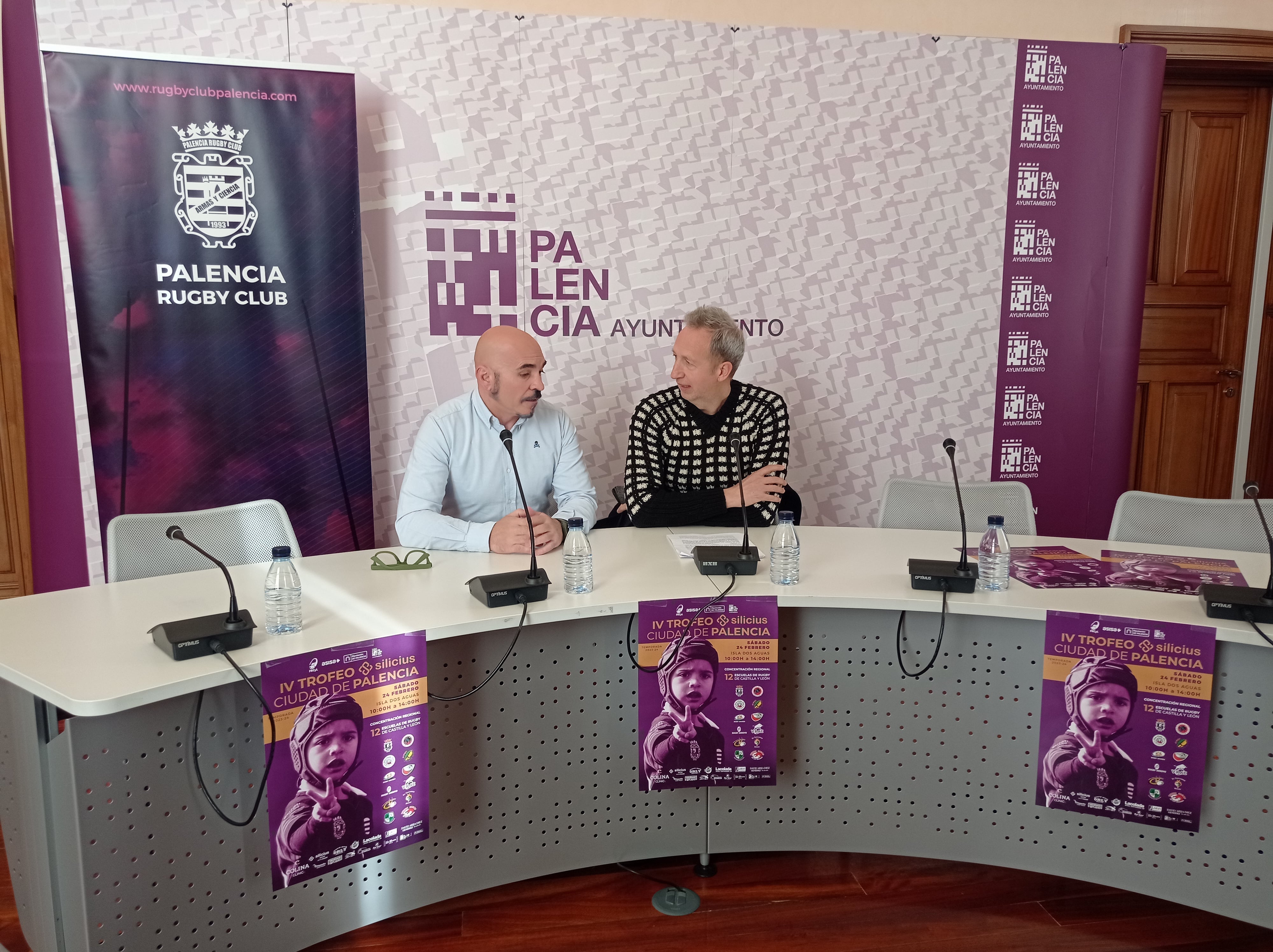 Roberto Cantera y Orlando Castro durante la presentación del IV Trofeo Silicius Ciudad de Palencia