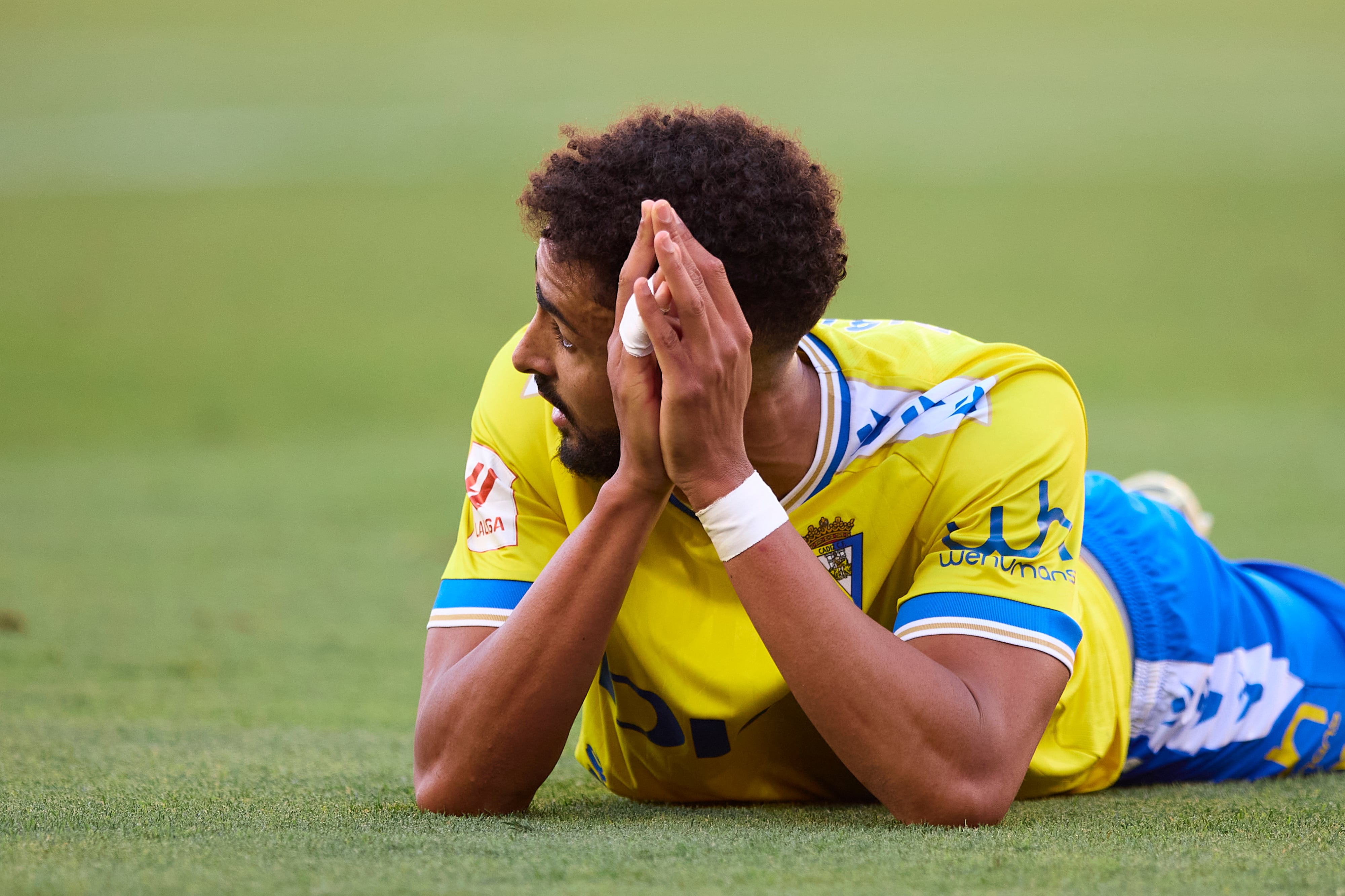 Chris Ramos tras el encuentro de  Liga contra el Sevilla FC