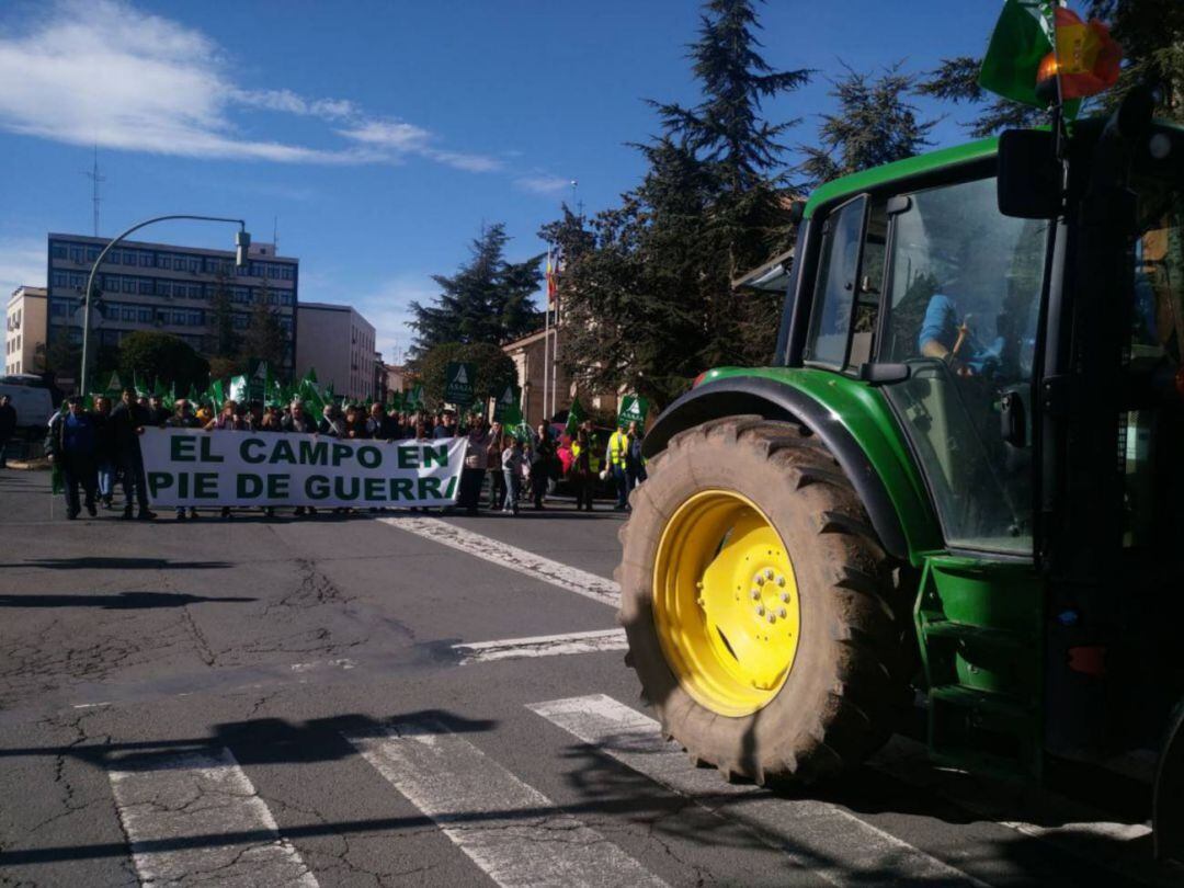 Manifestación de agricultores y ganaderos