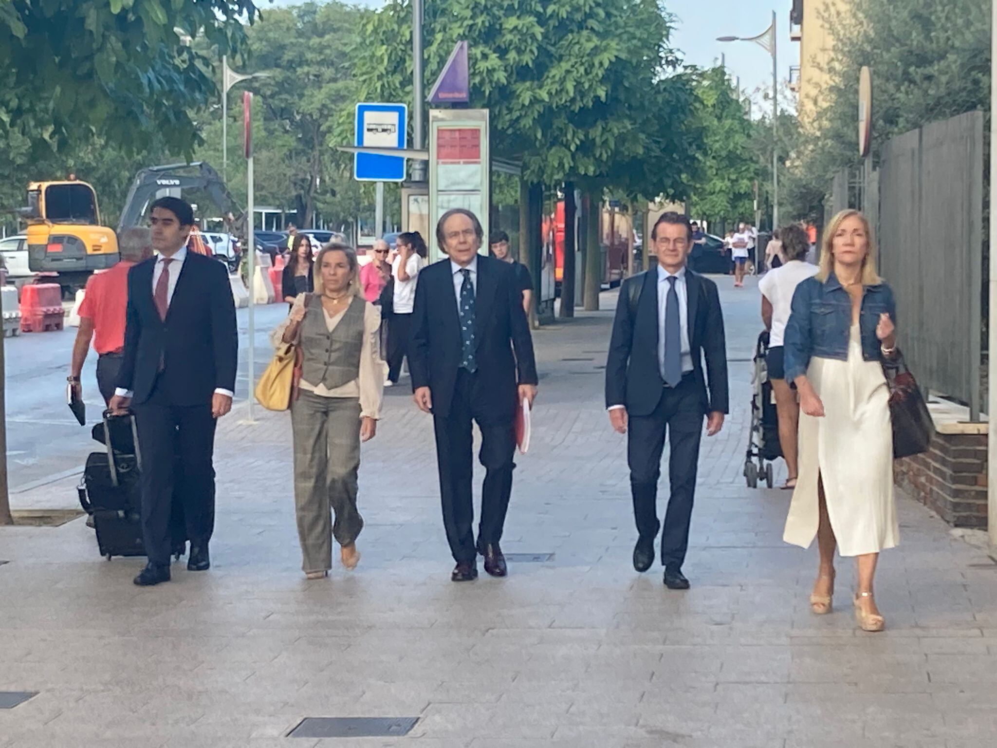 Adela Martínez Cachá a su llegada a la Audiencia Provincial