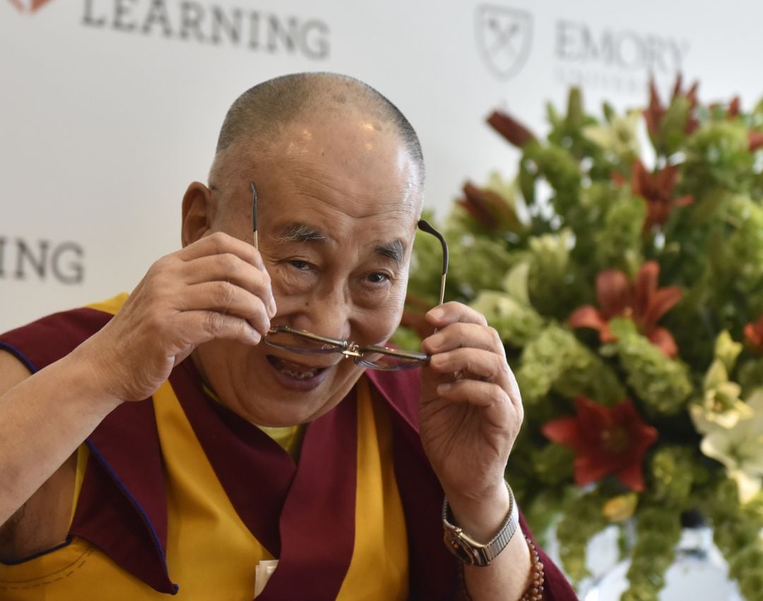 El Dalai Lama, durante una rueda de prensa el pasado 4 de abril. 