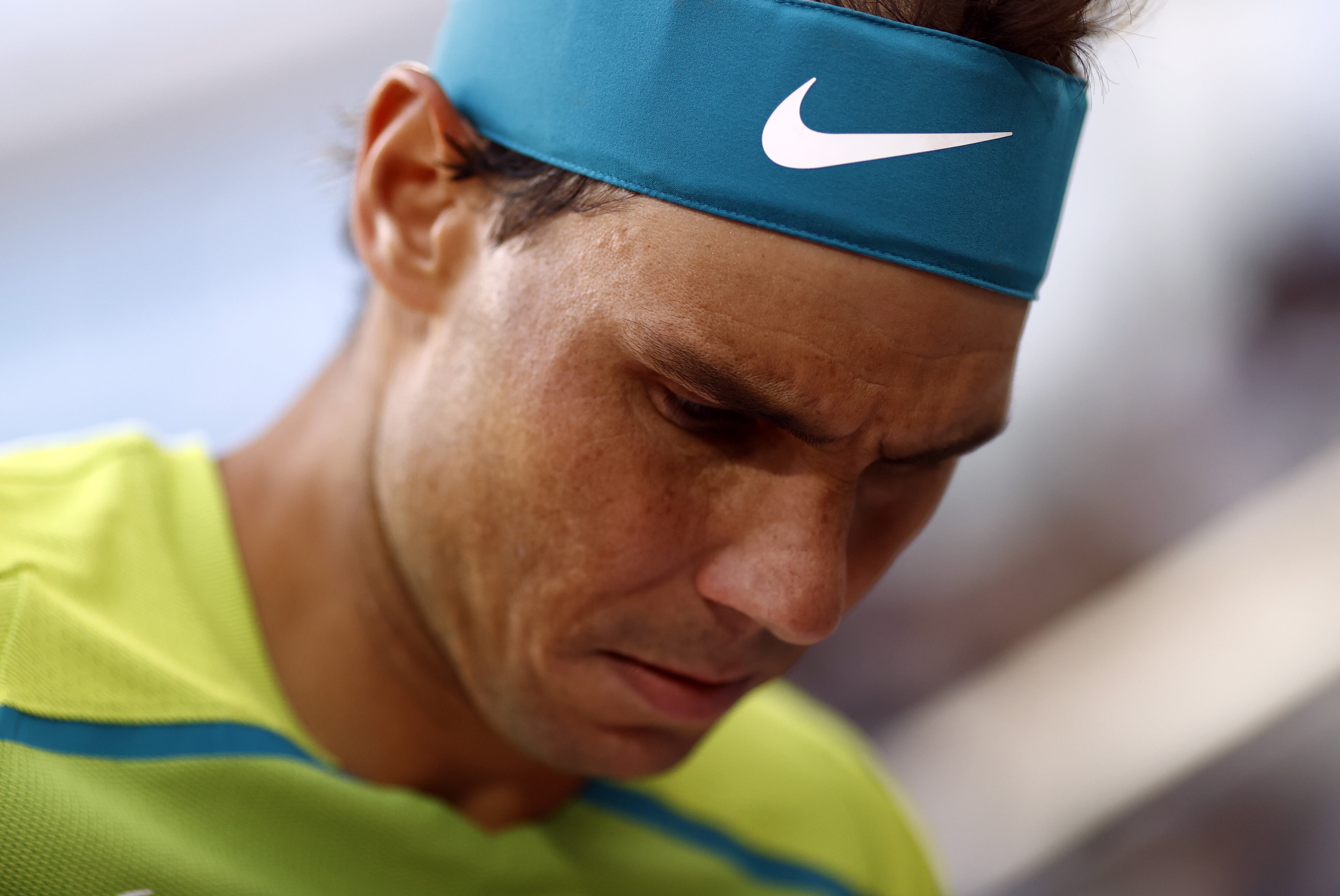 Rafa Nadal, durante el partido de octavos ante Felix Auger-Aliassime.