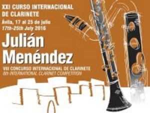 Cartel del XXI Curso Internacional de Clarinete &#039;Julián Menéndez&#039;