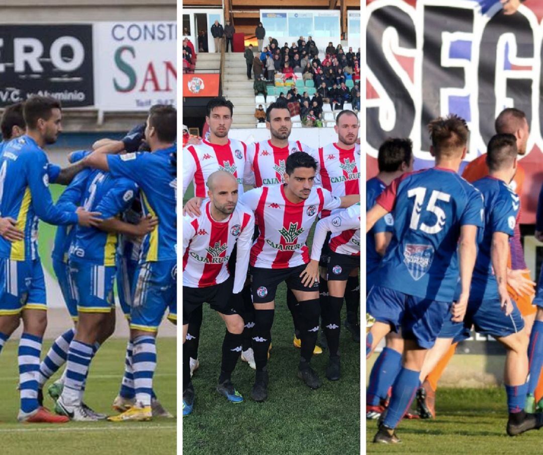 Blanquiazules (i), rojiblancos y azulgranas (d), pugnarán por el primer puesto hasta el final de temporada.