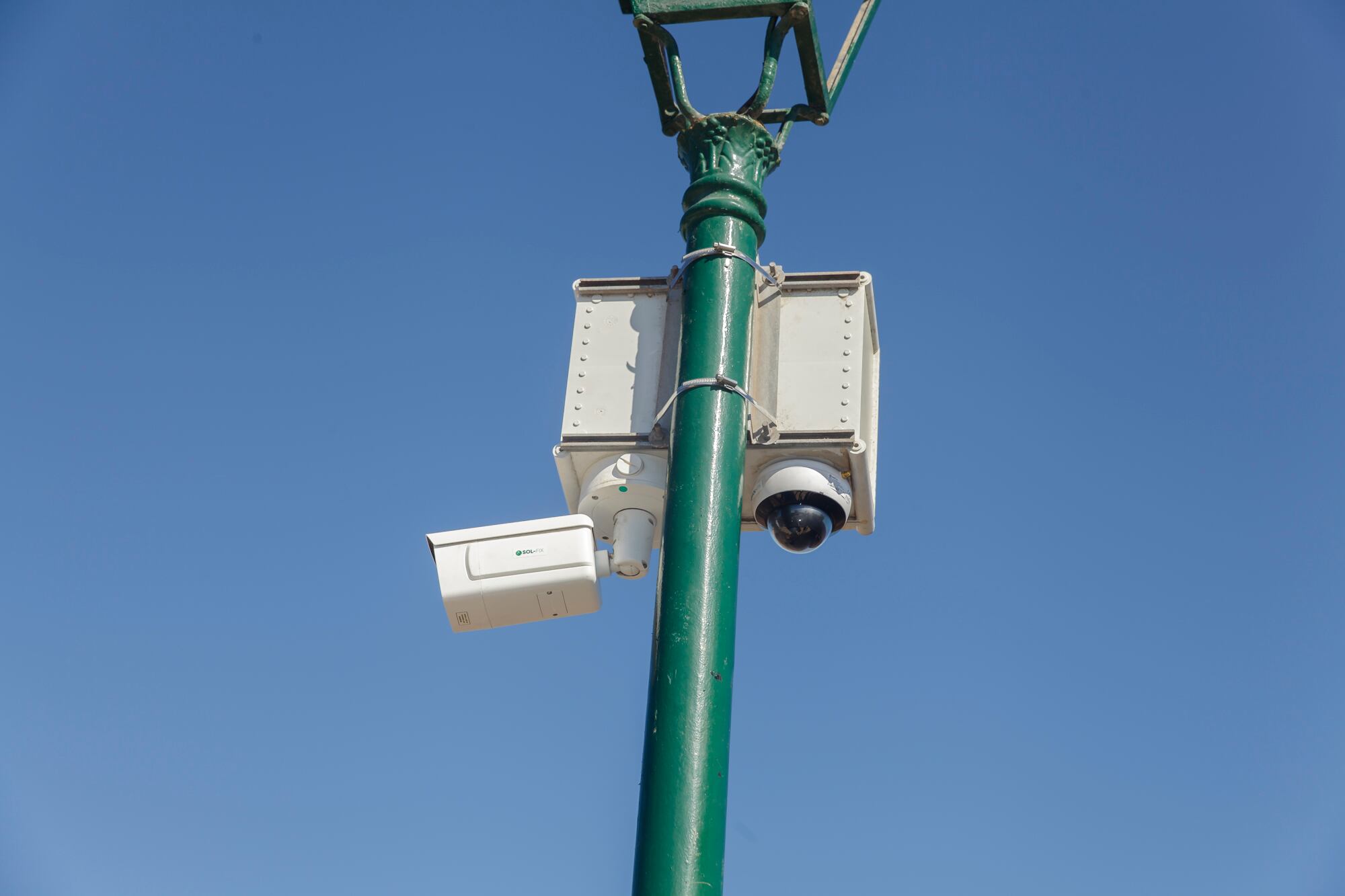 Una de las cámaras de vigilancia instaladas en el municipio de Teguise, Lanzarote.