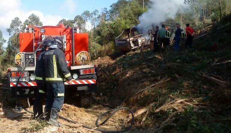 Intervención de los Bomberos de Castro Urdiales.