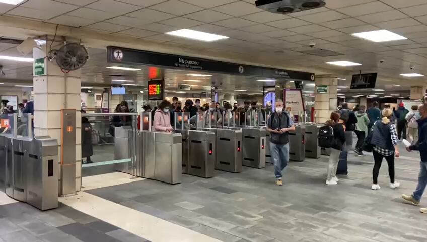 Estació de Rodalies de Plaça Catalunya el maig de 2022