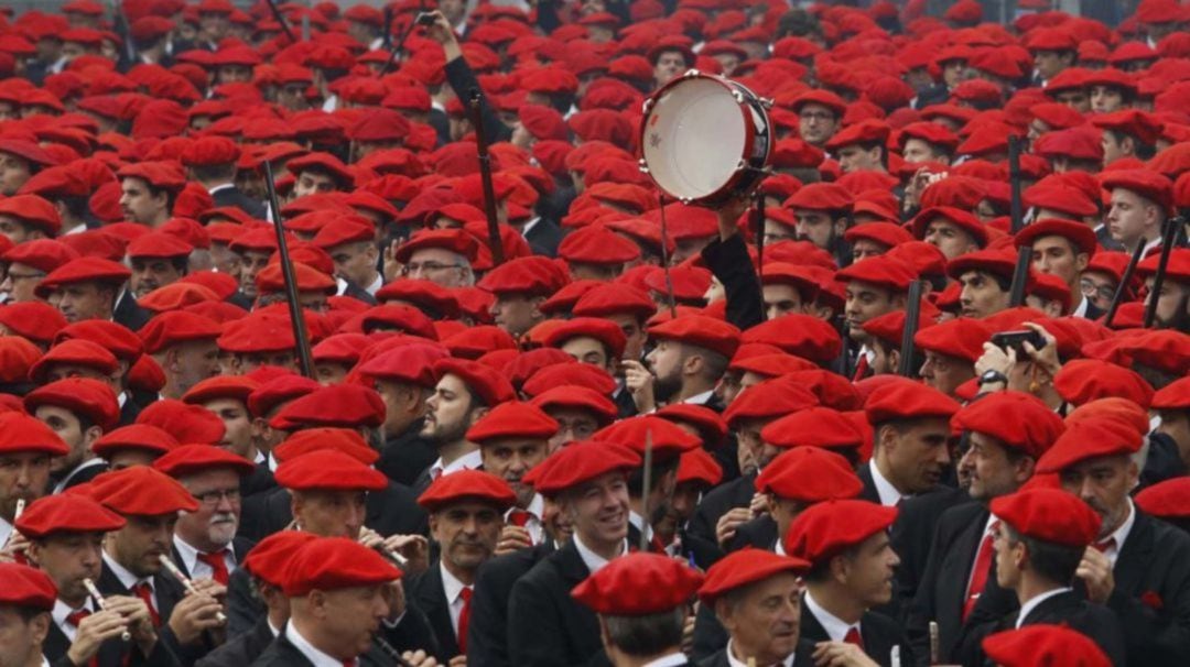 Desfile del alarde en las calles de Irun, en una imagen de archivo