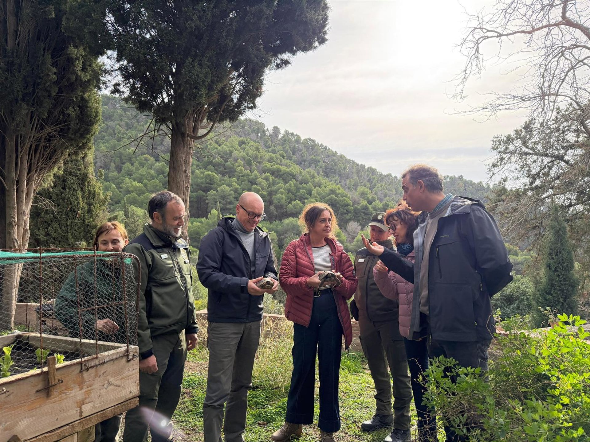 La consejera de Sostenibilidad y Medio Ambiente, Catalina García, en su visita al Parque Natural Montes de Málaga