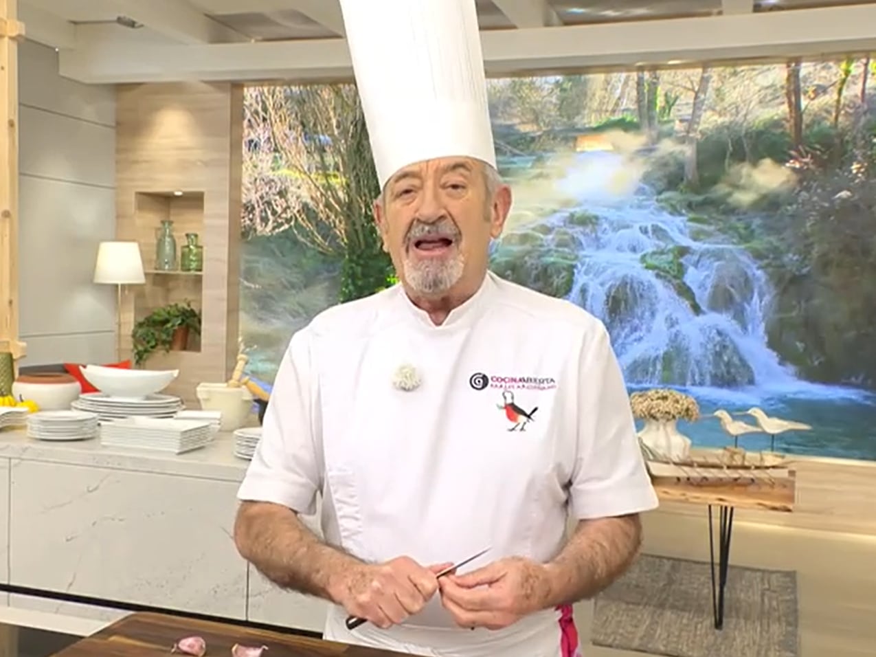 Karlos Arguiñano, en el plató de &#039;Cocina abierta&#039;.