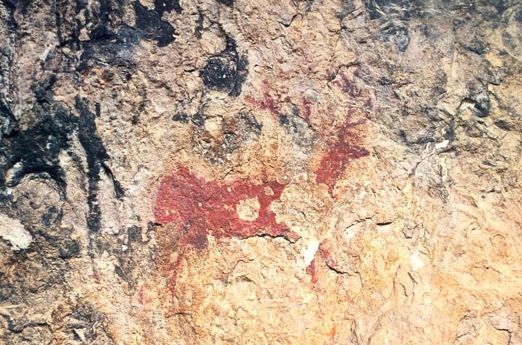 Pinturas rupestres en el parque cultural Rio Vero